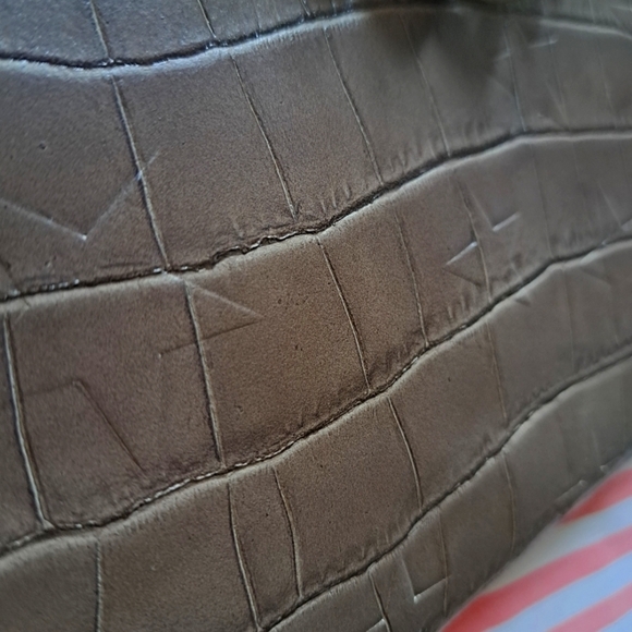 CLAUDIA FIRENZE Italy embossed Stars croc look leather chunky chain purse bag - Picture 10 of 16